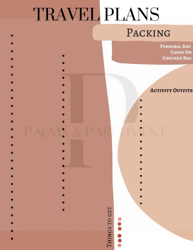 Palms And Parchment Travel Planner Calendars Organizers & Planners