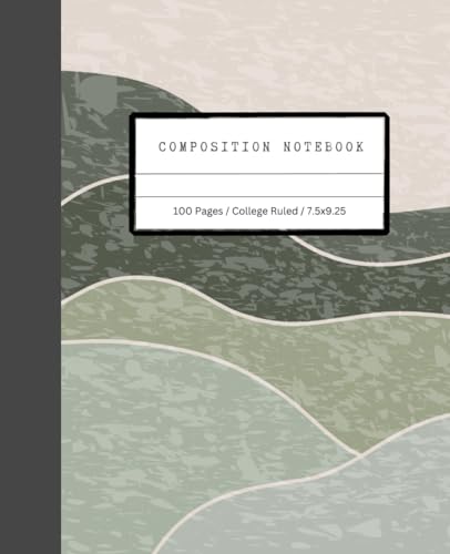 Palms and Parchment | Mountain Composition Stylish Notebook